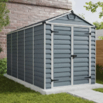 6' x 12' Palram Canopia Grey Skylight Plastic Shed (1.85m x 3.79m)