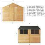 Mercia 10 x 8ft Double Door Overlap Apex Shed - Image 3