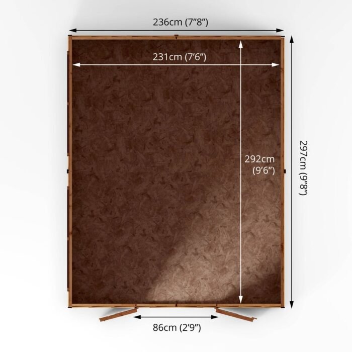 Mercia 10 x 8ft Double Door Overlap Apex Shed - Image 2