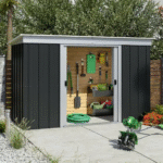 10' x 4' Yardmaster Castleton Anthracite Pent Metal Shed (2.98m x 1.19m) - Image 6