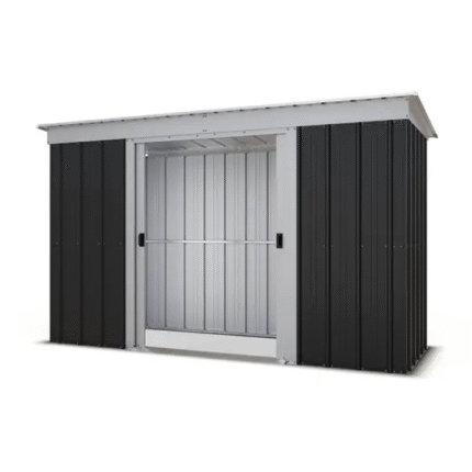 10' x 4' Yardmaster Castleton Anthracite Pent Metal Shed (2.98m x 1.19m)