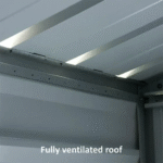 10' x 4' Yardmaster Castleton Anthracite Pent Metal Shed (2.98m x 1.19m) - Image 4