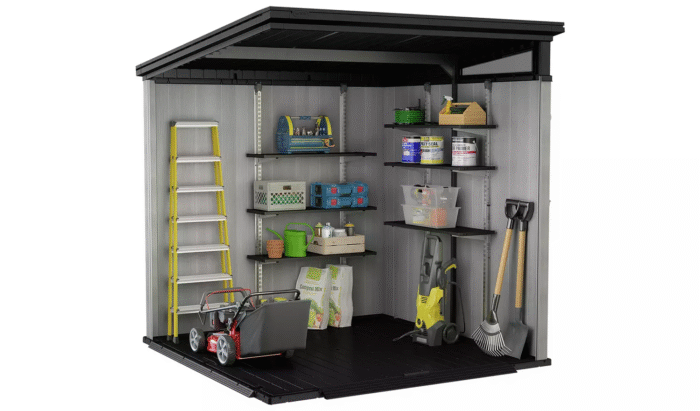 Keter Artisan Pent Outdoor Garden Storage Shed 7 x 7ft -Grey - Image 4