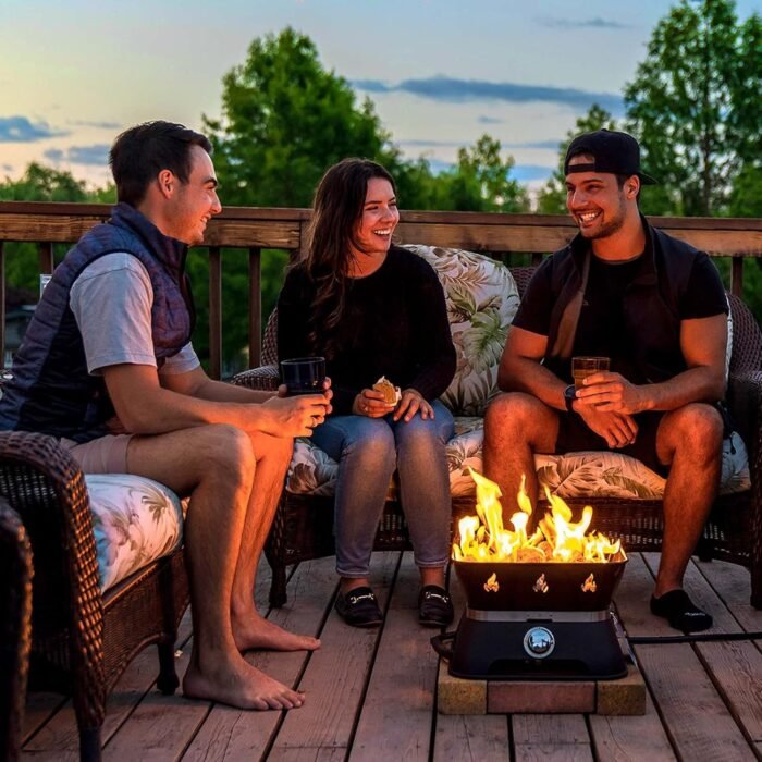 Outland Living Firecube 805 Portable 14-Inch Square Propane Gas Fire Pit - Image 9