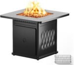 EAST OAK 32'' Propane Fire Pit Table, 50,000 BTU Steel Gas FirePit for Outdoor, Outside Patio Deck and Garden