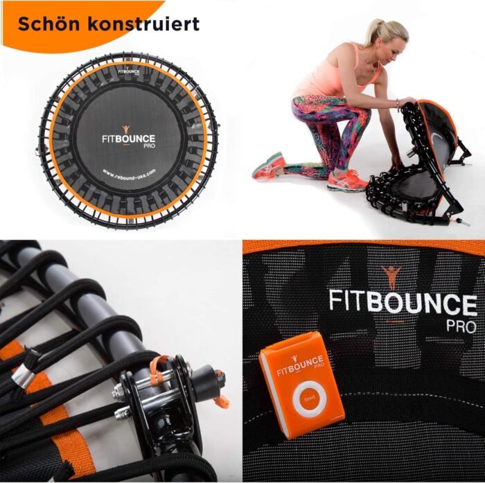 Rebound Fitness Fit Bounce Pro Mini Trampoline Fitness Rebounder - Image 6