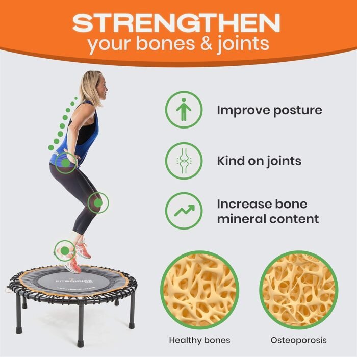 Rebound Fitness Fit Bounce Pro Mini Trampoline Fitness Rebounder - Image 2