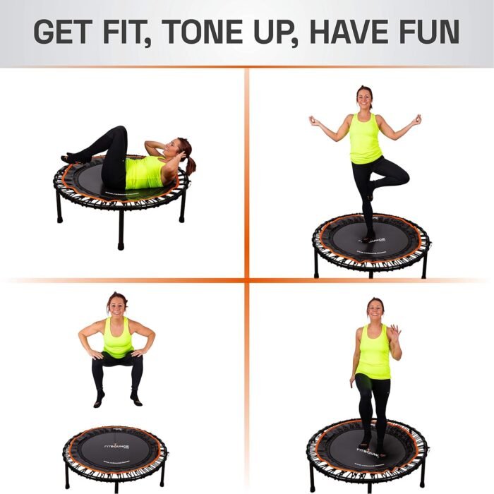 Rebound Fitness Fit Bounce Pro Mini Trampoline Fitness Rebounder - Image 3