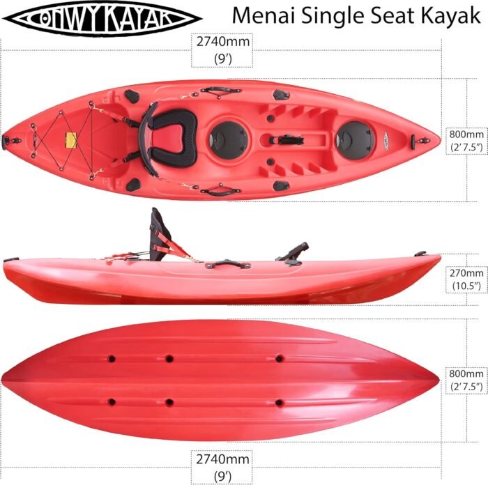 Conwy Kayak Sit On Top Kayak Single One Man Fishing / Leisure Seat - Image 5