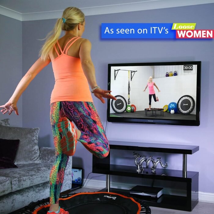 Rebound Fitness Fit Bounce Pro Mini Trampoline Fitness Rebounder - Image 4