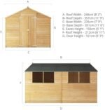 12' x 8' Wooden Value Overlap Apex Garden Shed - Image 5