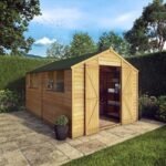12' x 8' Wooden Value Overlap Apex Garden Shed