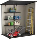 Keter Manor Outdoor Pent Single Door Garden Storage Shed 6 x 4ft Beige Brown Wood Effect Fade Free All Weather Resistant Safe And Secure Zero Maintenance 15 year Warranty - Image 8