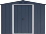 Duramax ECO 8 x 8 (6.35 m2) Metal Garden Storage Shed, Hot-Dipped Galvanized Metal Garden Shed, Tool Storage Shed, Strong Reinforced Roof Structure, Maintenance-Free Metal Shed, Anthracite - Image 5