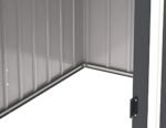 Duramax ECO 8 x 8 (6.35 m2) Metal Garden Storage Shed, Hot-Dipped Galvanized Metal Garden Shed, Tool Storage Shed, Strong Reinforced Roof Structure, Maintenance-Free Metal Shed, Anthracite - Image 9
