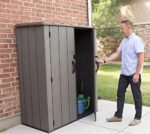Lifetime 60209 Vertical Storage Shed (53 Cubic feet), Roof Brown, 74 x 142 x 174 cm - Image 4