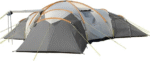 Skandika Turin Large Family Group 12-Person Tent with 3 Dark Sleeping Rooms and Sun Canopy Porch