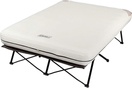 Coleman Camping Cots for Adults with Camping Air Mattress, Folding Air Mattresses Set, Battery-Operated Pump & Side Table for Outdoor Comfort