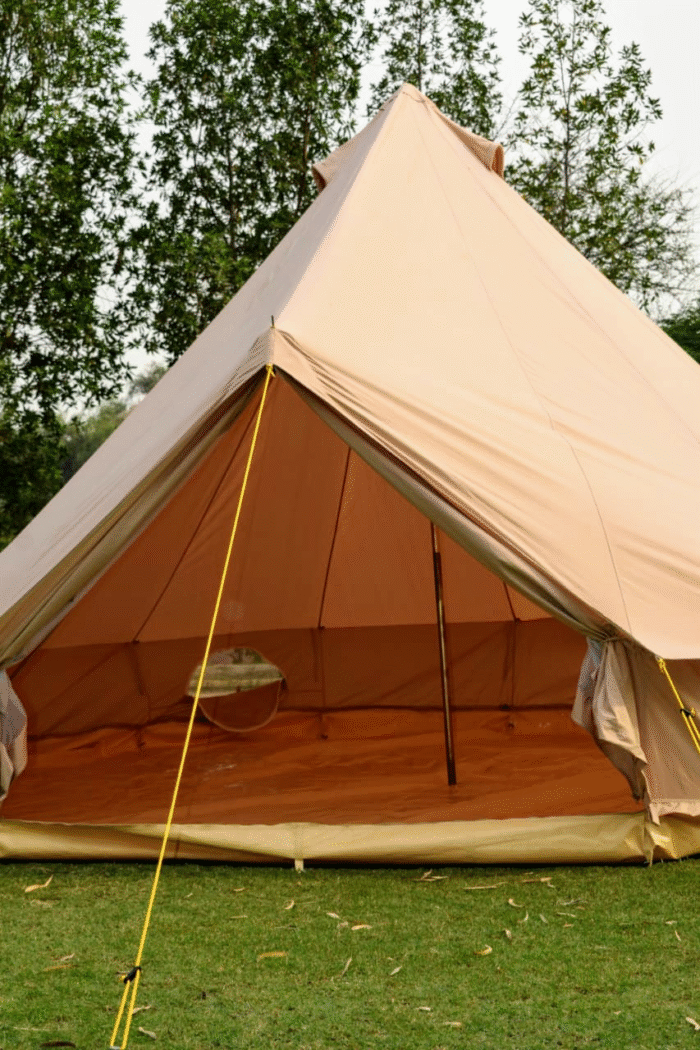 Pyramid Round Bell Tent Canvas Yurt Tent With Zipped Groundsheet For Family Outdoor Camping - Image 5