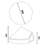 Pyramid Round Bell Tent Canvas Yurt Tent With Zipped Groundsheet For Family Outdoor Camping - Image 3