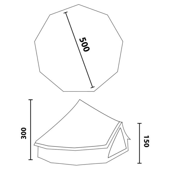 Pyramid Round Bell Tent Canvas Yurt Tent With Zipped Groundsheet For Family Outdoor Camping - Image 3