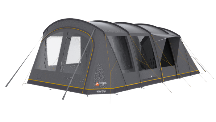 Vango Keswick 600 Family Tent, 6 Person Family Tent with Enclosed Front Porch, Double Living Area, Lights-Out Bedrooms - Image 1