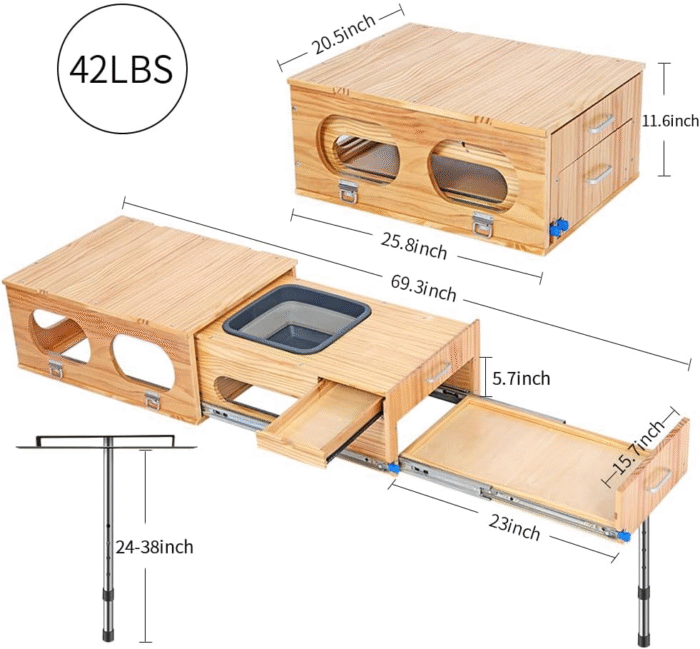 Jagahaha Ultimate Overland Kitchen - All-in-One Camp Kitchen Box with Washing, Chopping, and Cooking Features - Image 4