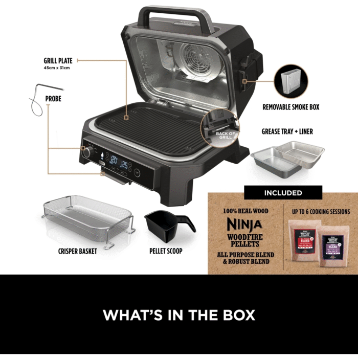 Ninja OG850UK Woodfire Pro XL Electric BBQ Grill & Smoker - Image 2